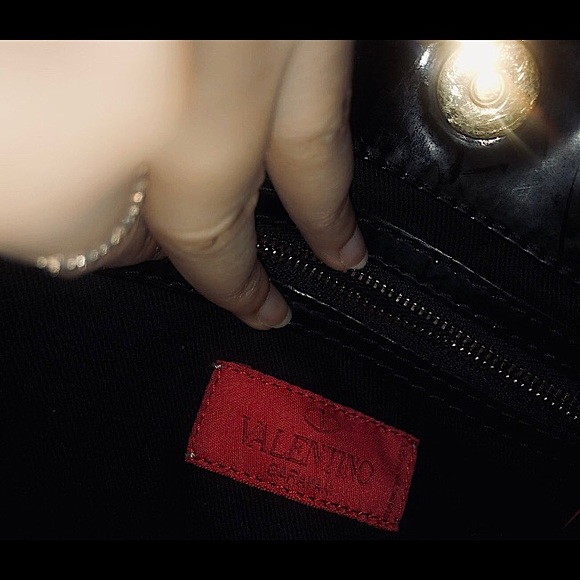 NEW - Valentino Leather large nuage bow tote two toned gold - Picture 3 of 3